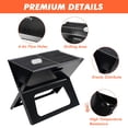 thumbnail image 6 of INTELIVE 17.5in Folding Camping Barbecue Grill, Portable Charcoal Grill, Foldable Camping Grill for Outdoor Barbecue Picnic, 6 of 12