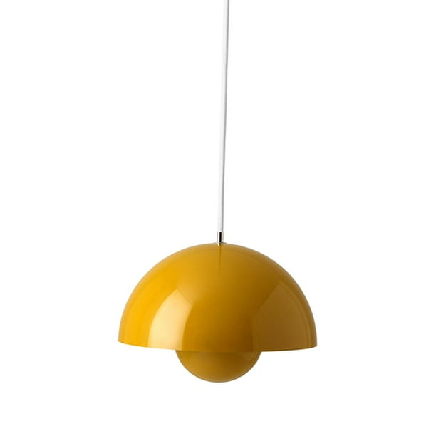 Lámpara colgante de techo moderna de metal estilo nórdico Macaron, lámpara colgante para cocina Amarillo
