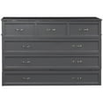 thumbnail image 5 of Bowery Hill Queen Traditional Solid Wood Murphy Bed Chest with Mattress in Gray, 5 of 16