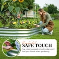 thumbnail image 5 of KING BIRD 6x3x1 ft Raised Garden Bed with Wall Trellis Galvanized Steel Metal Planter Garden Box Outdoor for Gardening Climbing Vegetables Flowers Silver, 5 of 8
