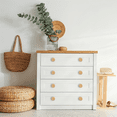 thumbnail image 5 of 8PCS Rattan Rattan Woven Round Wooden Handle Handle Cabinet Door Rattan Woven Wooden Handle Single Hole Log Color Handle, 5 of 6