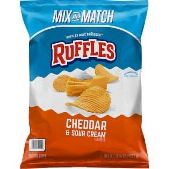 Ruffles Cheddar & Sour Cream Potato Chips, 15.125 oz. pack of 2