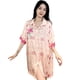 thumbnail image 5 of Camisón de seda de hielo con estampado de flores de estilo chino para mujer, ropa de dormir suelta y cómoda, vestido de noche de verano, 5 of 5