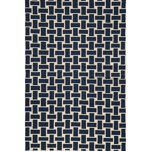 Momeni Laguna 5' X 8' Contemporary Hand Woven Wool Rug in Navy