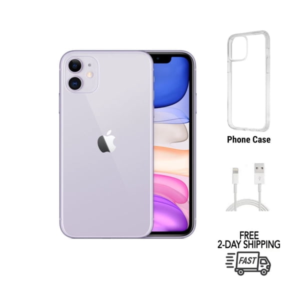 Pre-Owned Unlocked Apple iPhone 11 (A2111) Smartphone 64GB 4GB RAM, 3110 mAh Battery, Purple