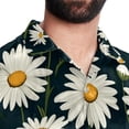 thumbnail image 5 of Daisy Men's Short Sleeve Poplin Shirt, Casual Printed Button Down Summer Beach Shirt - Unisex, 5 of 6