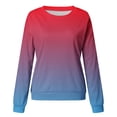 thumbnail image 3 of pbnbp Fall Sweater for Women 2023 Fashion Ombre Tie Dye Long Sleeve Pullover Casual Loose Fit Ribbed Crewneck Sweatshirts, 3 of 4