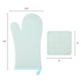 thumbnail image 7 of Unique Bargains Oven Mitts Pot Holders Heat Resistant Oven Gloves Turquoise 13x7.5inch, 7 of 7