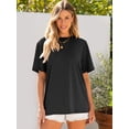 thumbnail image 6 of ANRABESS Womens Oversized T Shirts for Women Short Sleeve Summer Tops Crew Neck Loose Fit Casual Basic Tees Shirts Trendy Fashion Clothes Black Small, 6 of 10
