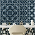thumbnail image 3 of Ambesonne Geometric Peel & Stick Wallpaper for Home, Japanese Lotus Circle, 13"x36", Dark Blue Cream, 3 of 6
