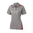 thumbnail image 5 of Sport-Tek Ladies Heather Colorblock Contender Polo-2XL (Vintage Heather/ True Red), 5 of 6
