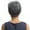 Gray, variant on Cptfadh Human Hair Fashion White Fiber Gray Hair and Heat- Short Length Synthetic Wigs wig