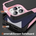 thumbnail image 3 of TECH CIRCLE Rugged Case For iPhone 13 Pro Max, Military Grade Shockproof Protective Bumper Anti-Scratch Dual Layers Phone Case Cover for Apple iPhone 13 Pro Max 6.7" 2021,Pink, 3 of 7