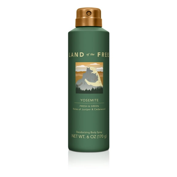 LAND of the FREE - Yosemite, Deodorizing Body Spray, 6 oz