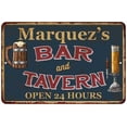 thumbnail image 1 of Marquez's Green Bar & Tavern Rustic Sign 8 x 12 High Gloss Metal 208120047858, 1 of 1