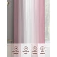 thumbnail image 6 of Sheer Curtains 63 Inches Long 2 Panels, Modern Gradient White Pink Rod Pocket Curtain Voile Draperies, Abstract Minimalist Art Light Filtering Window Treatment for Living Room Kitchen Bedroom, 6 of 8