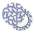 thumbnail image 2 of Fotbe Cute White Rabbit Stool Covers Round,Waterproof Round Bar Stool Covers Bar Chair Covers Washable Stool Cushion Slipcover for 12-14 Inch Chair-12 inch, 2 of 7