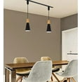 thumbnail image 6 of FSLiving H-Type Track Lights,Adjustable Wire Length Freely,Modern Pendant Lighting Fixtures w/ Macaron Aluminum&Wood Shade for Kitchen Island,Bulb Not Included - Black (1 Light), 6 of 9