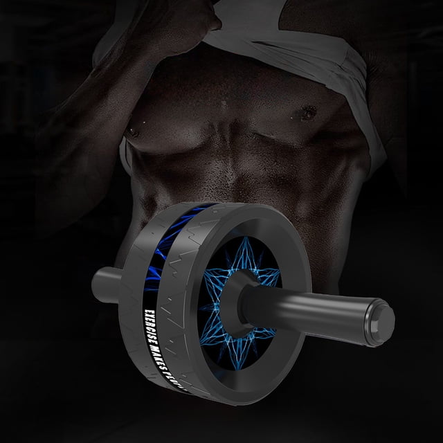 RKSTN Tpr Abdominal Muscle Wheel Abdominal Muscle Training Wheel Home Fitness Equipment for Male and Female Two Rounds of Flame Abdominal Training Roller Strength Muscle Burning