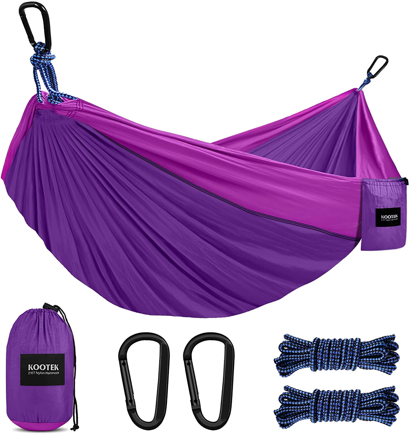 Camping Hammock Double & Single Portable Hammocks with 2 Hanging Ropes