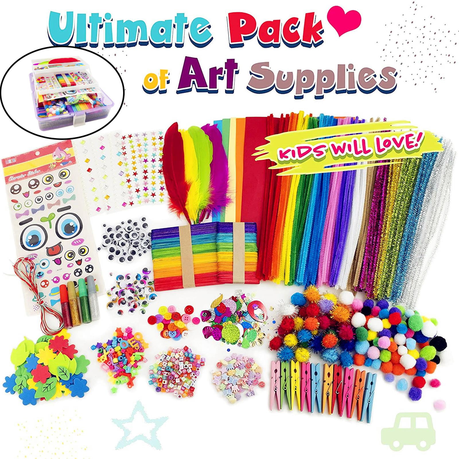 1000pcs Art Supplies for for All in Crafting Kindergarten Supplies