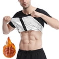 thumbnail image 5 of Lanyiu Mens Big & Tall Sweat Shaper Top Zip Up Crew Neck Short Sleeve Tops Tee Sauna Shirt for Gym, Workout, 5 of 6