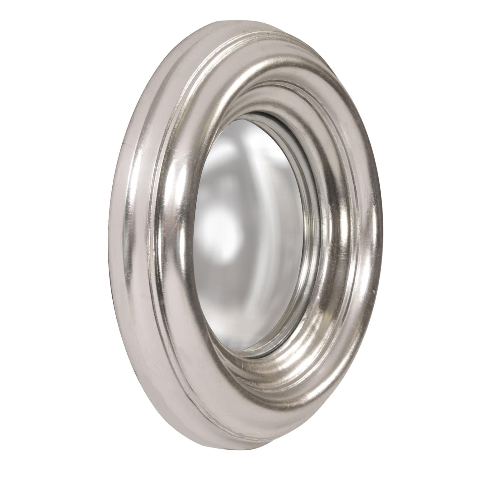 Tyler Dillon Round Silver Convex Sylvia Accent Mirror - 9.1/2" Diameter x 1.1/2"