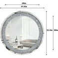 thumbnail image 3 of SHYFOY Decorative Round Wall Mirror Crushed Diamond Accent Large Wall Decor for Bathroom, 3 of 10