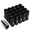 Black, variant on J2 Engineering LN-T7-009-15-BK J2 Engineering 7075 -T6 Forged Aluminum M12X1.5 20Pcs 60mm Height Open -End Lug Nut Sets w / Socket Adapter (Black)