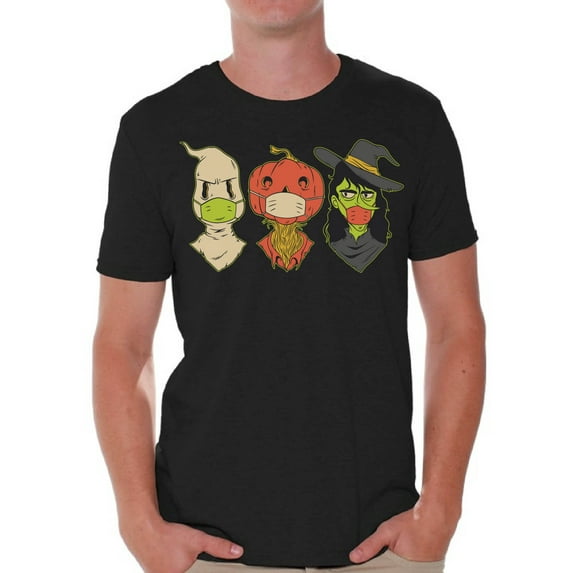 Awkward Styles Halloween Mens Shirts Halloween Creatures in Face Masks Shirt Funny Halloween Creatures in Face Masks Tee Halloween Costume Ideas for Men