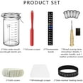 34 Oz Sourdough Starter Jar Kit with 2 Glass Jars DIY Pro Glass Sourdough Starter Jar Kit