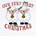 thumbnail image 2 of CafePress - First Christmas Twin Lambs Infant Bodysuit - Baby Light Bodysuit, Size Newborn - 24 Months, 2 of 4