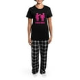 thumbnail image 4 of CafePress - Girls Rule Women's Dark Pajamas - Women's Short Sleeve Print T-Shirt and Pants Dark Cotton Pajama Set, 4 of 7