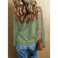 thumbnail image 2 of Chase Secret Womens Blouse Casual Long Sleeve V Neck Tops Basic Cotton Lightweight Shirts, 2 of 6