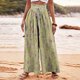 thumbnail image 1 of Puntoco Pantalón Ancho De Mujer Con Cordón Estampado No Posicionado A La Moda Caqui Xxl, 1 of 5