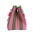 thumbnail image 5 of LAVA Mini Knit Tote Women Striped Crochet Bucket Handbag Small Purse Shoulder Bag Vacation Lightweight Beach Bag (Pink), 5 of 10