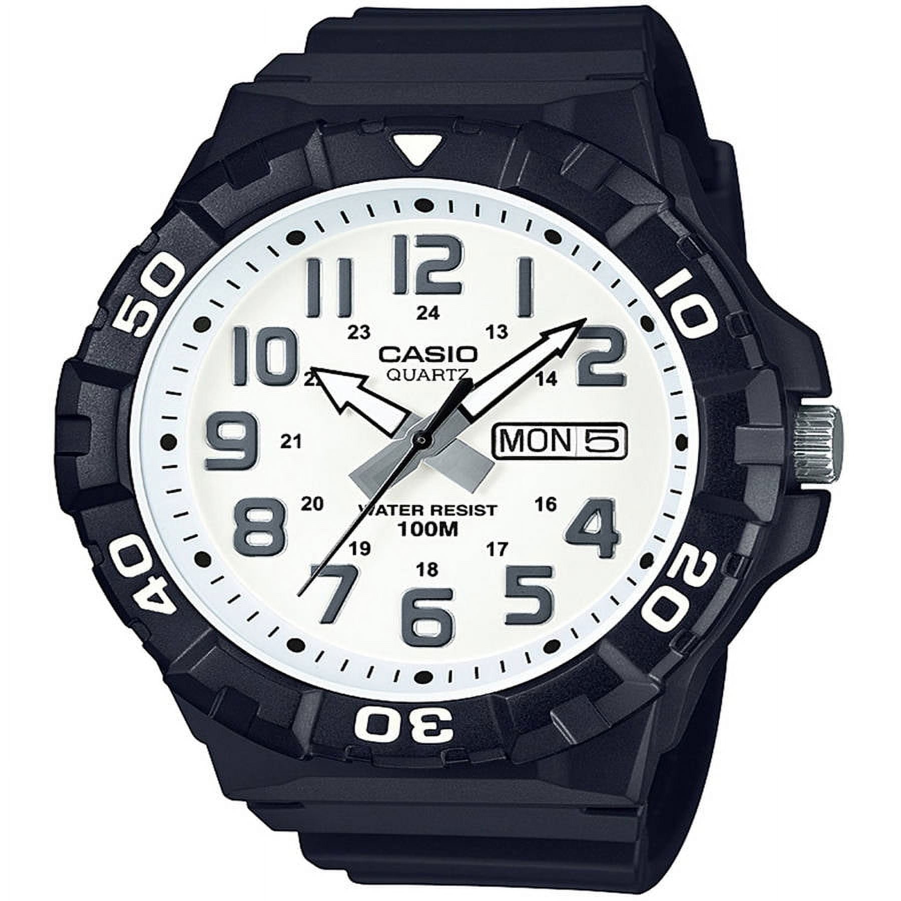Casio, Men's Oversized Dive Style Watch, Black and White, 52mm