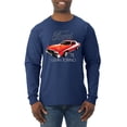 thumbnail image 1 of Wild Bobby, Ford '76 Gran Torino Vintage Car Cars and Trucks Mens Long Sleeve Shirt, Navy, X-Large, 1 of 3