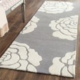 thumbnail image 4 of Safavieh Cambridge Collection CAM782D Handmade Moroccan Geometric Dark Grey and Ivory Premium Wool Area Rug (3' x 5'), 4 of 9
