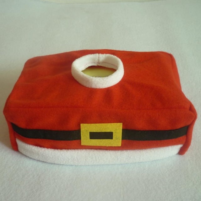 5x14x5cm Muletón Rectángulo Navidad Soporte De Papel En Tapa De Del Tejido Soledad Caja de pañuelos de Navidad