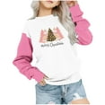 thumbnail image 2 of Cowsor Christmas Girls' Crewneck Oversized Sweatshirt - Kids' Long Sleeve Pullover | 1-12 Years, 2 of 6