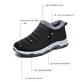 thumbnail image 3 of Botas de nieve de tobillo de invierno para mujer, botines de senderismo gruesos, zapatos cómodos sin cordones, 3 of 9