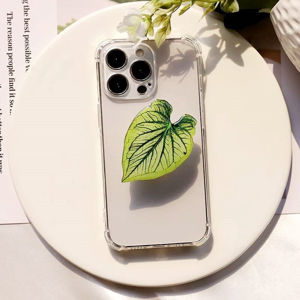 Soporte de teléfono inteligente coreano Griptok para iPhone, hojas de plantas de simulación, mango Tok, diadema, soporte para dedos, soporte perezoso acrílico zhangmengya LED