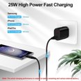 thumbnail image 1 of PASEJDO-25W USB C Super Fast Charging Wall Charger Phone Android for Samsung Galaxy Watch 8/8 Classic/7/Ultra/6/6 Classic/5 Pro/5/4/3/Active2, Samsung Chargers Type C for Galaxy S25/S24 Ultra/S23/S22, 1 of 1