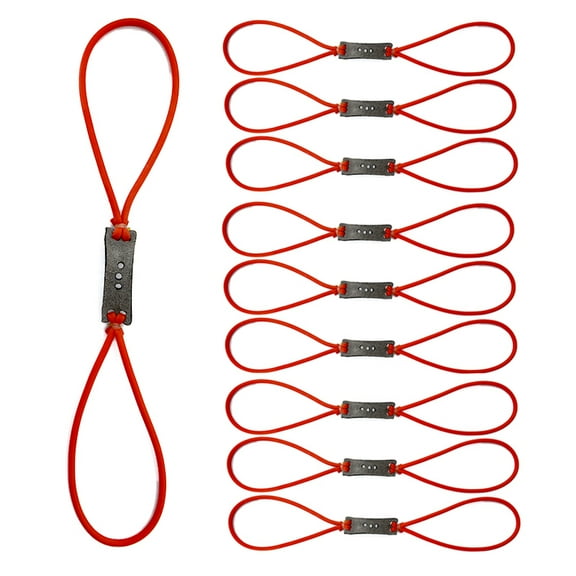 10 pcs Heavy Pull Slingshot Replacement Rubber Bands Professional Slingshot Replacement Band (Red)