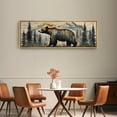 thumbnail image 4 of Large Framed Canvas Print BWooden Plank Effect, Nature-Inspired Mountain Artwork Wall Art Decorative Ready to Hang Painting for Living room Bedroom - 60"x20" Natural Frame, 4 of 7