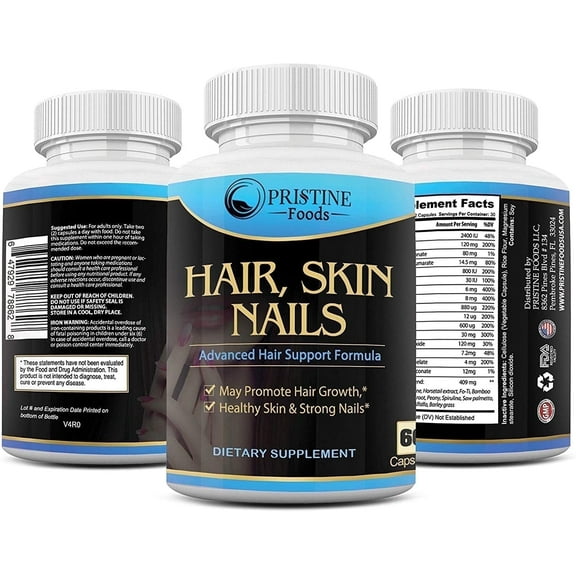 Hair Skin & Nails Vitamins - Biotin Advanced Hair Growth, Healthy Skin, Strong Nails for Men & Women - 180 Capsules