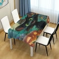 thumbnail image 5 of DEIARA Black Cat Square Tablecloth 60×60in Polyester Fabric Tablecloth Washable Dust Resistant Wrinkle Resistant, 5 of 9