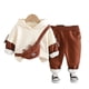 thumbnail image 3 of Conjunto de dos piezas de pantalón grueso de manga larga con capucha y forro polar para niños y niñas de otoño e invierno de 2024, 3 of 3