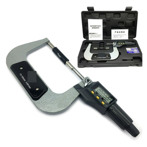 75-100mm 0.001mm Standard Electronic Outside Micrometers Digital Tools Caliper Gauge Meter Micrometer Carbide Tip Measuring Tool